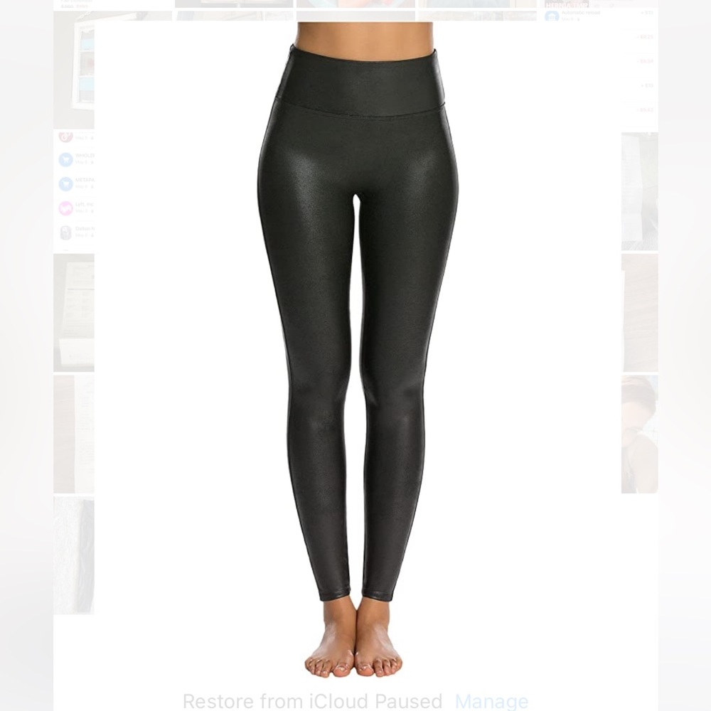 Spanx Faux Leather Leggings XL